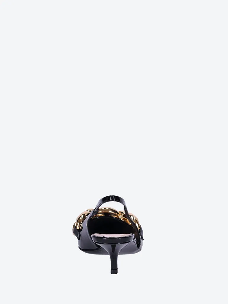 45 leather slingback