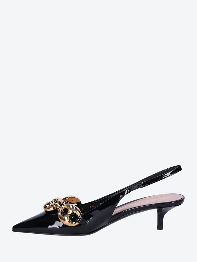45 leather slingback