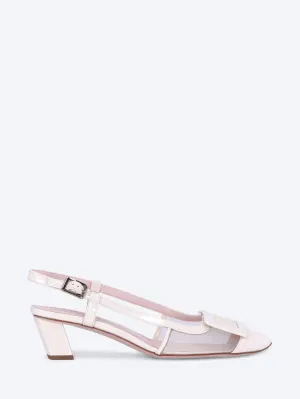 Belle vivier slingback pumps in mesh fabric