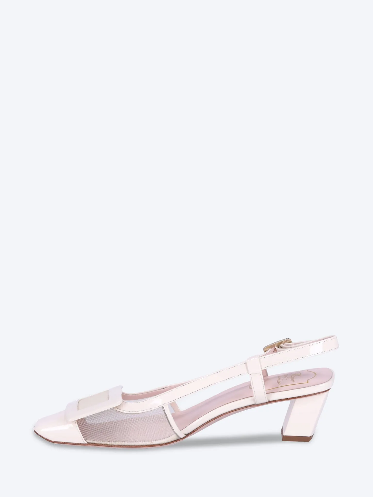Belle vivier slingback pumps in mesh fabric