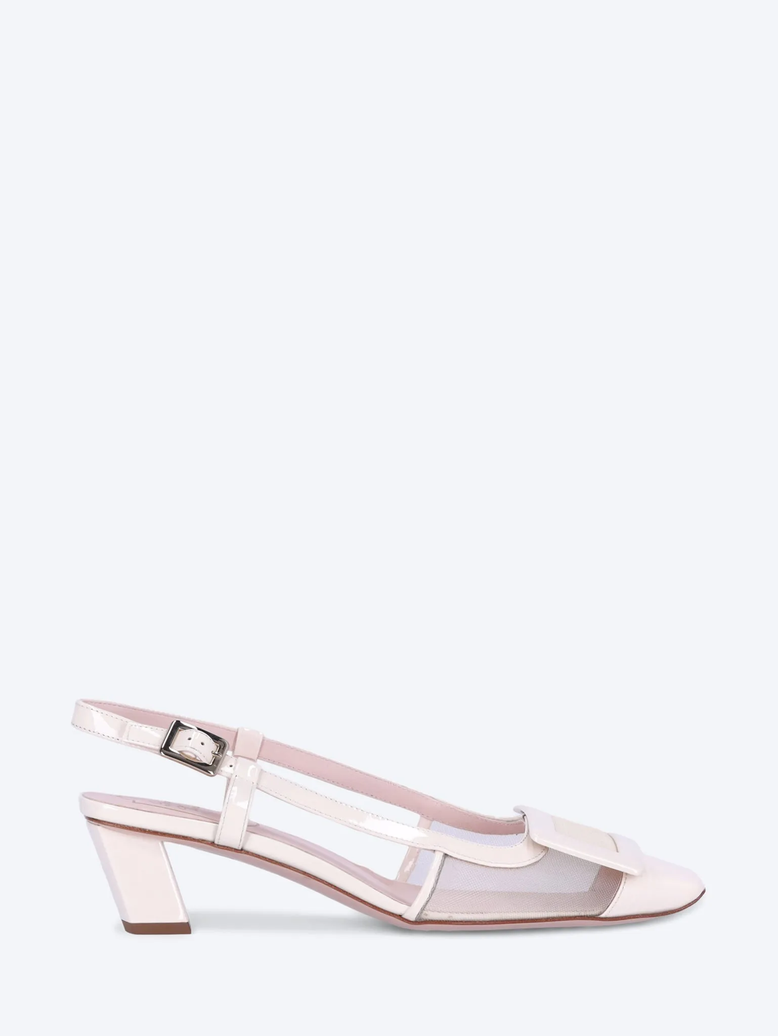 Belle vivier slingback pumps in mesh fabric