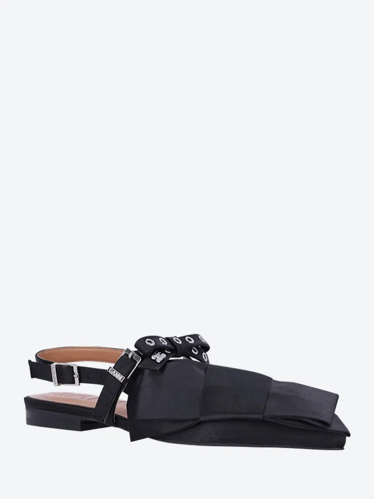 Big bow slingback ballerinas