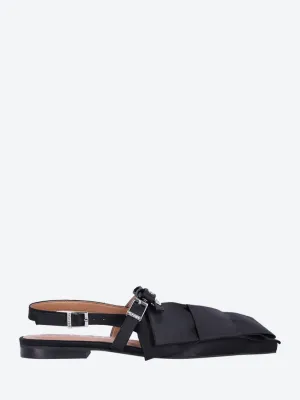 Big bow slingback ballerinas