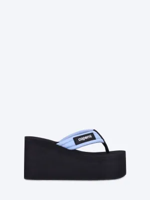 Branded wedge sandals