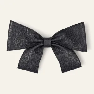 Deco Bow | Black with Silver hardware