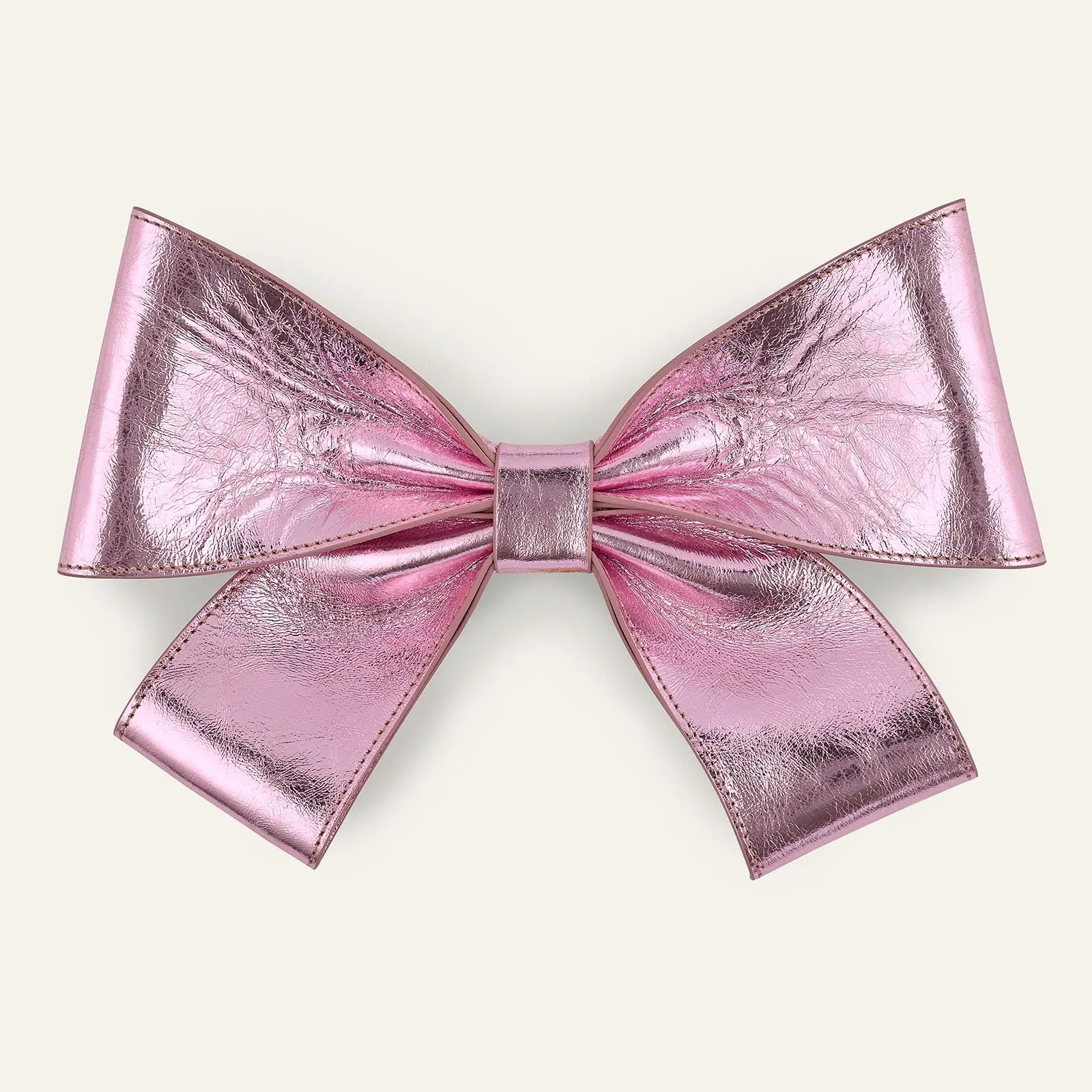 Deco Bow | Metallic Pink with Gold hardware