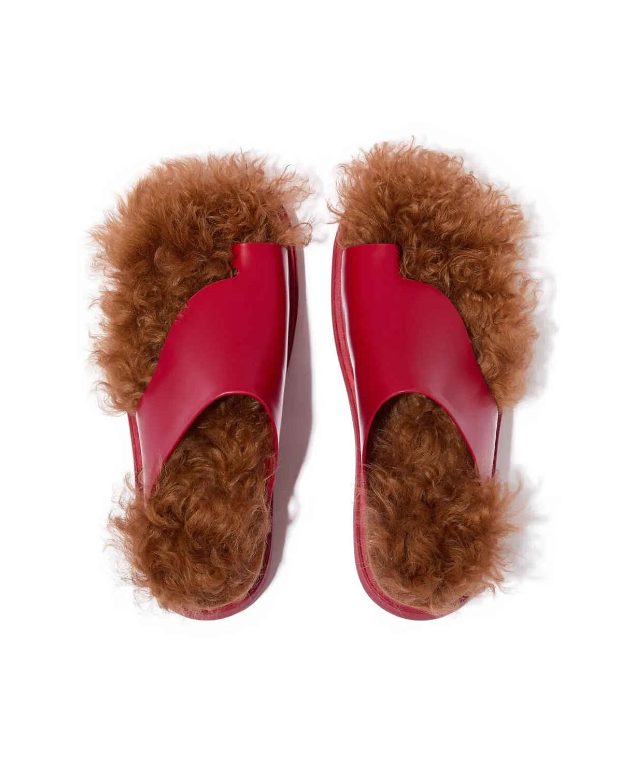 FitFlop Gen FF x Roksanda Cut Out Leather Toe Post Crimson Tan