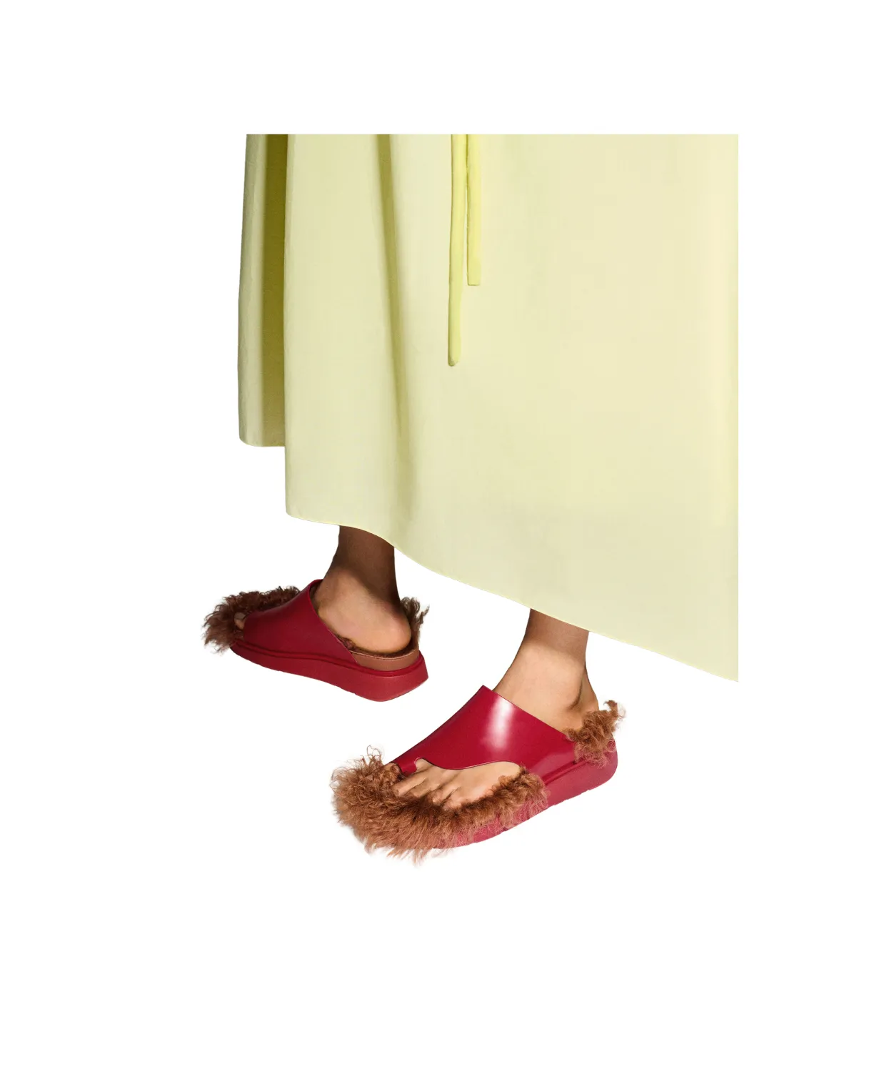 FitFlop Gen FF x Roksanda Cut Out Leather Toe Post Crimson Tan