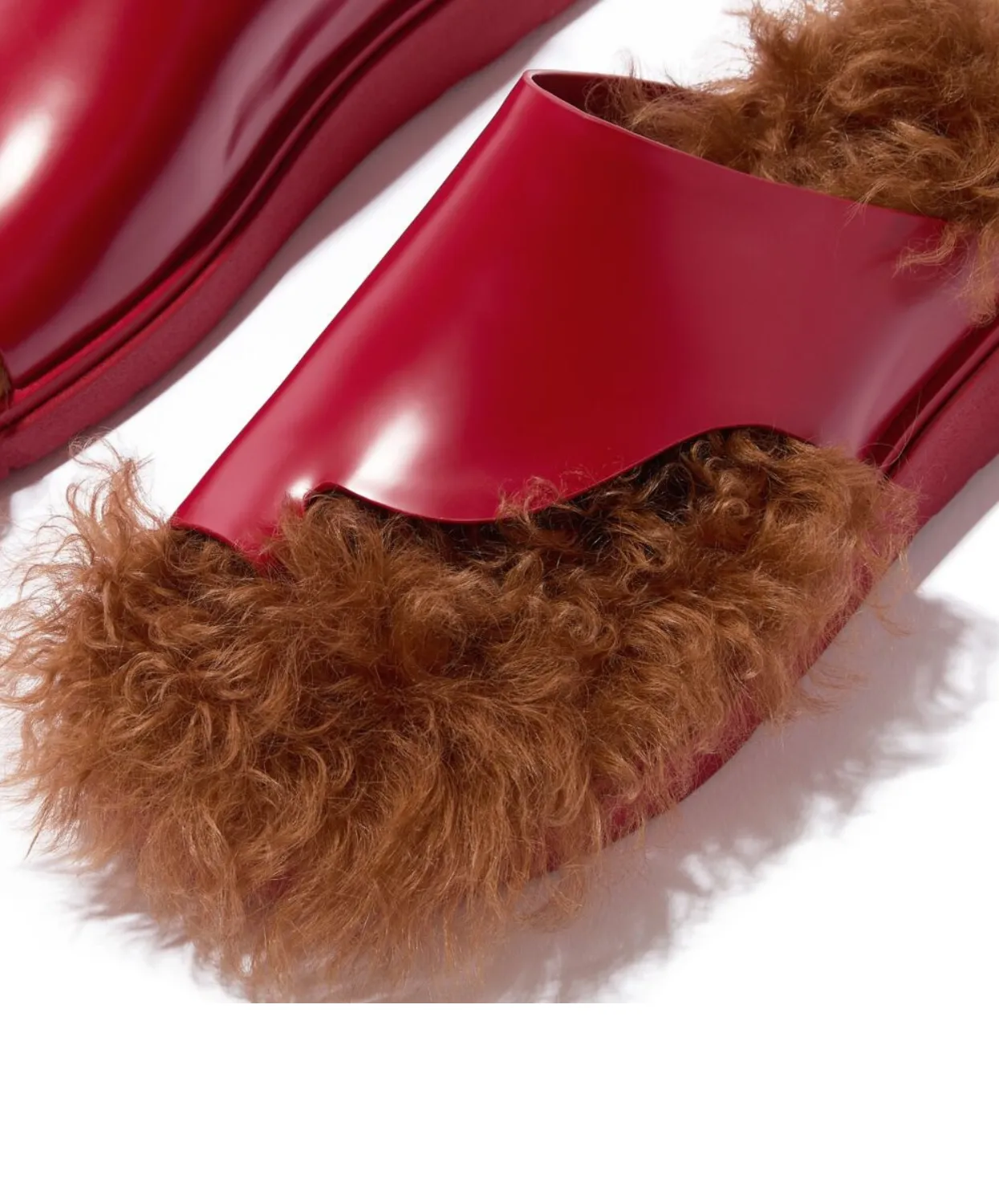 FitFlop Gen FF x Roksanda Cut Out Leather Toe Post Crimson Tan