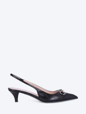Horsebit slingback pump