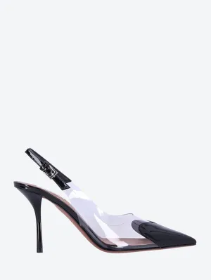 Le cœur slingbacks in patent calfskin