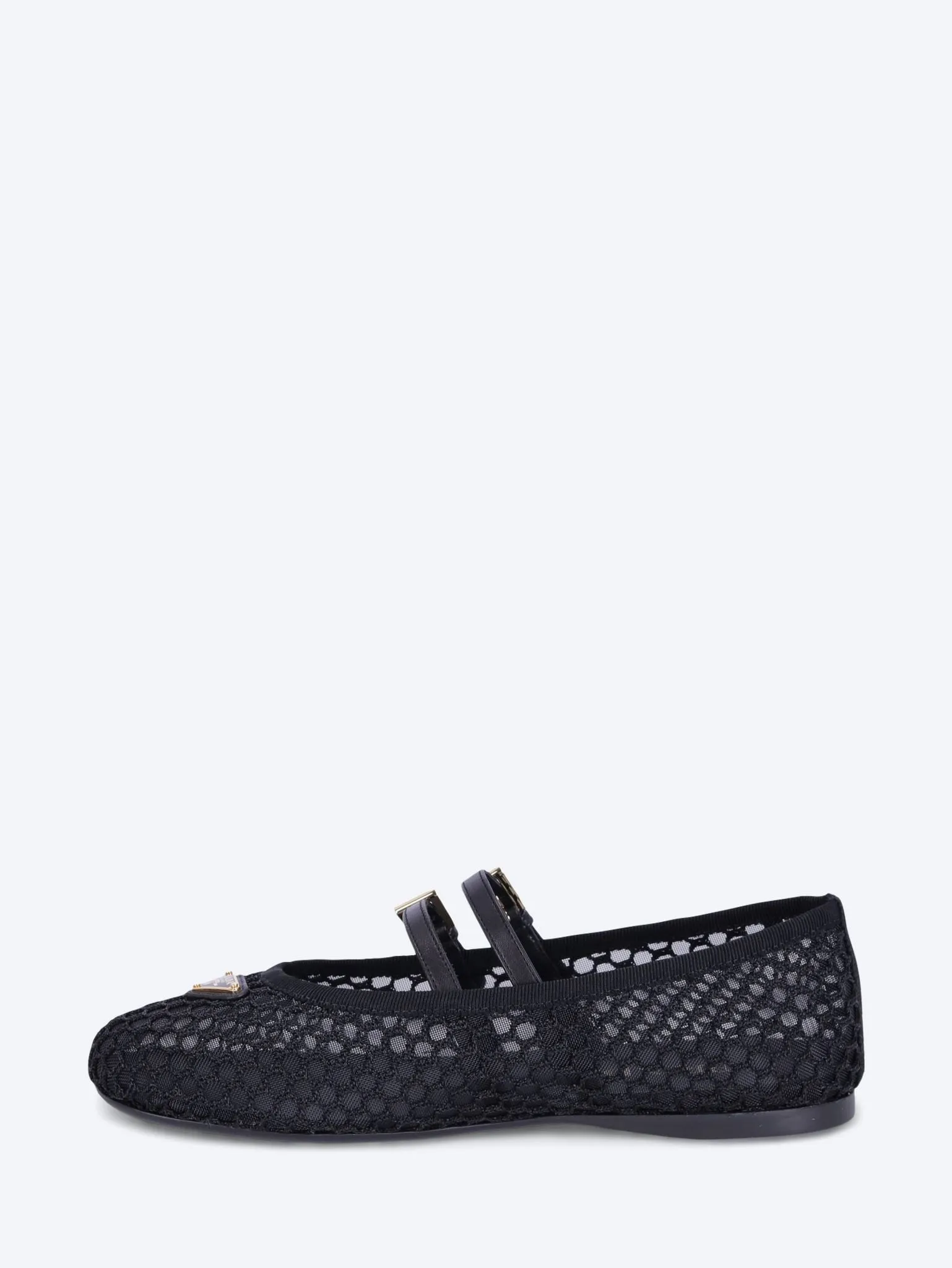 Mesh fabric ballerinas