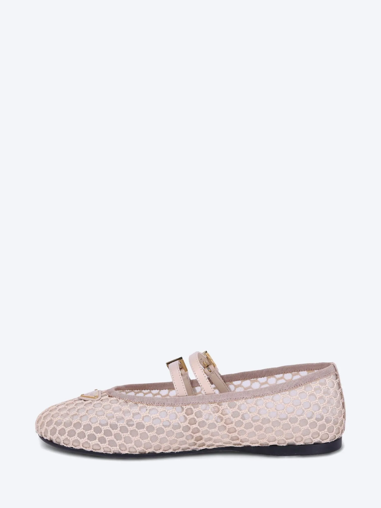 Mesh fabric ballerinas