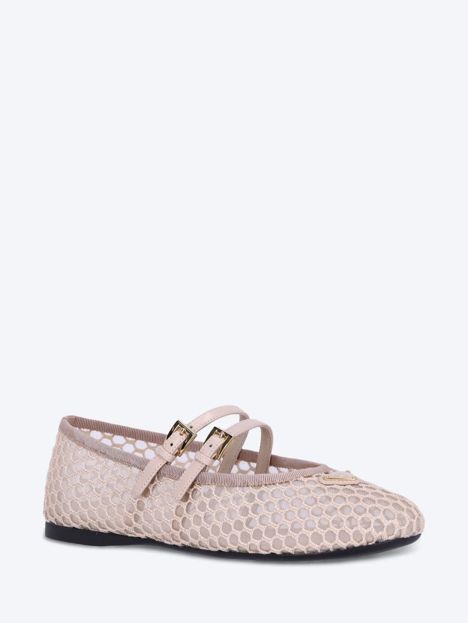 Mesh fabric ballerinas