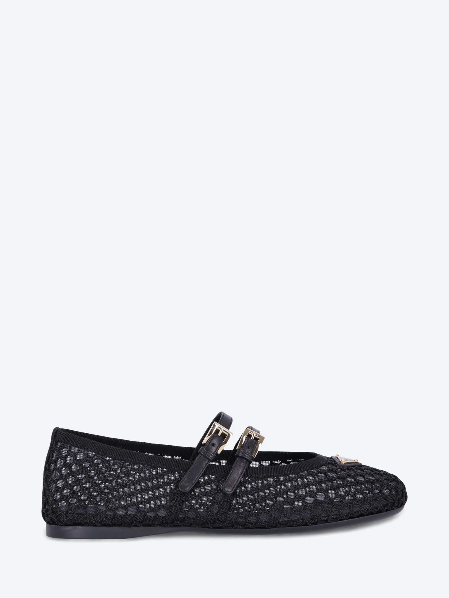 Mesh fabric ballerinas