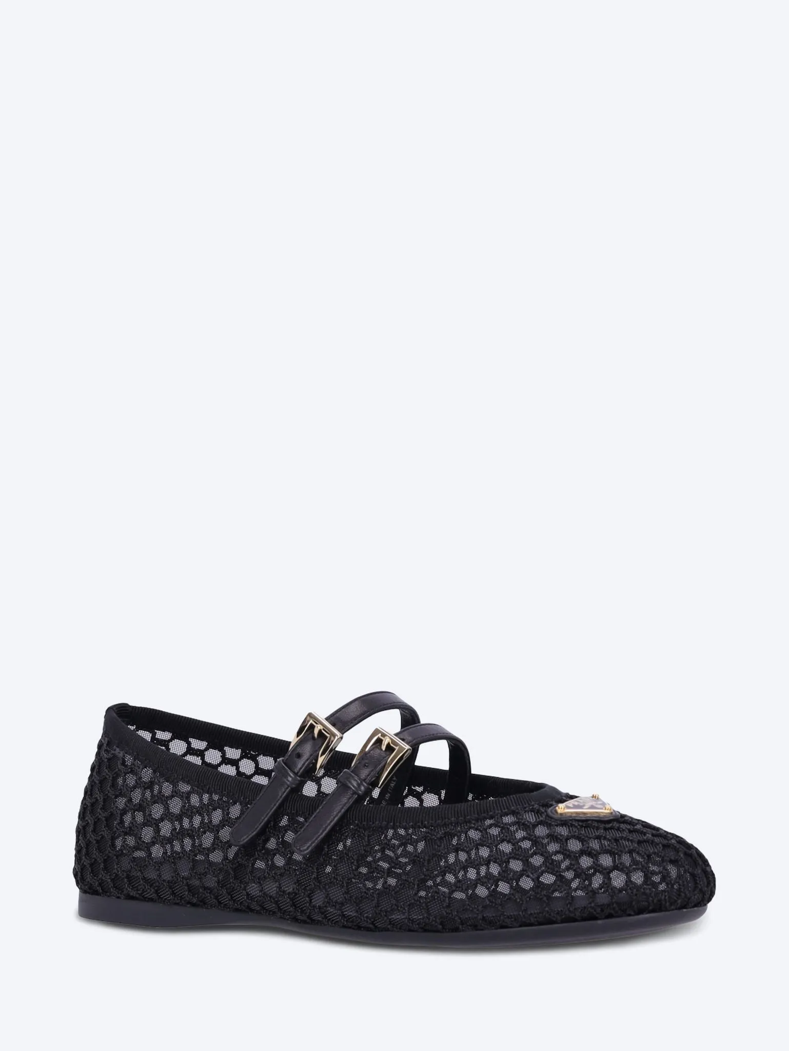 Mesh fabric ballerinas