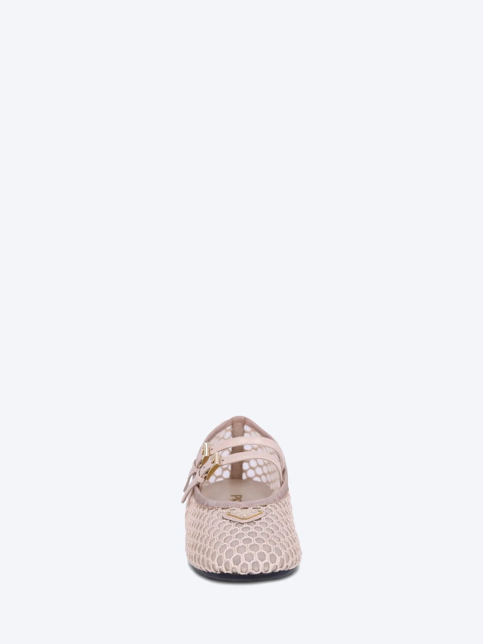 Mesh fabric ballerinas