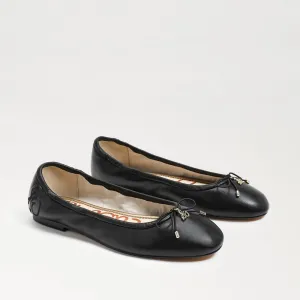 Sam Edelman Felicia Ballet Flat Girls Size 13 Black Leather Slip on Shoes ZPO673 (Black,13)