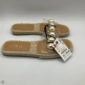 Sandals Flats By Zara In Tan, Size: 8.5