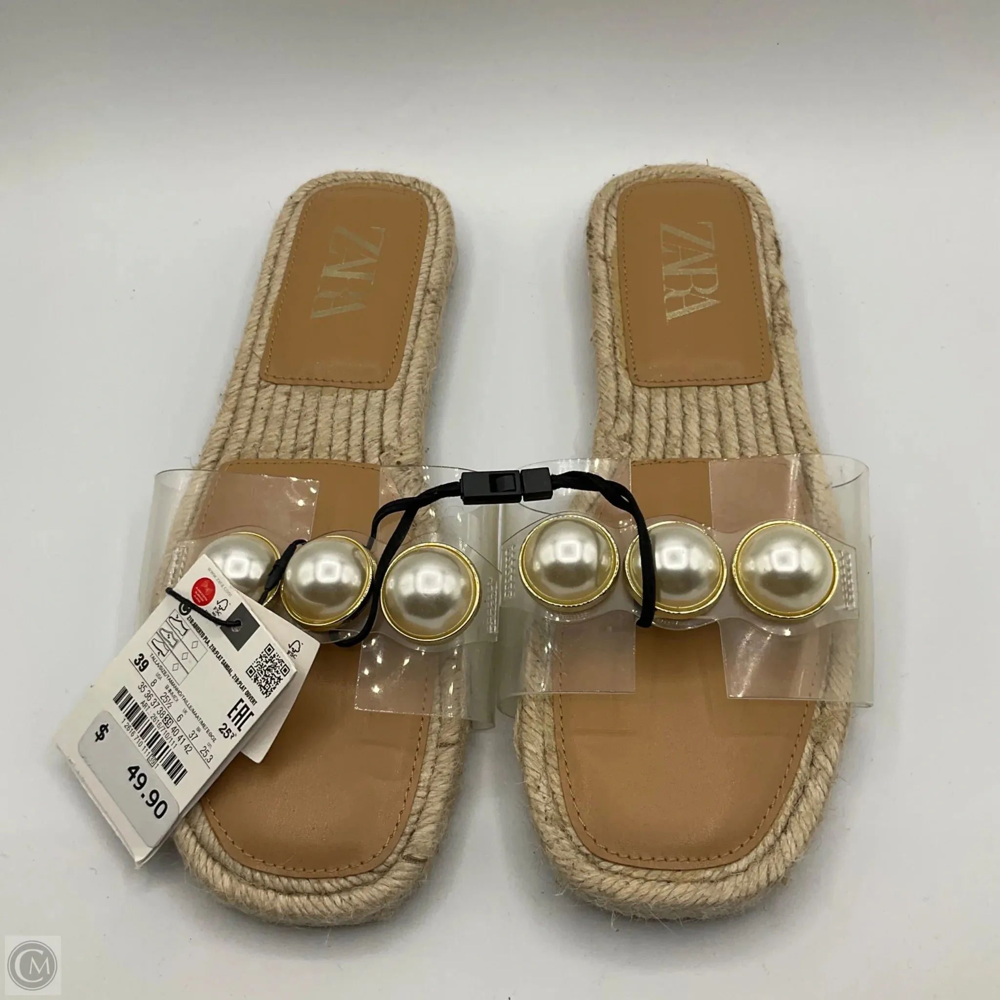 Sandals Flats By Zara In Tan, Size: 8.5