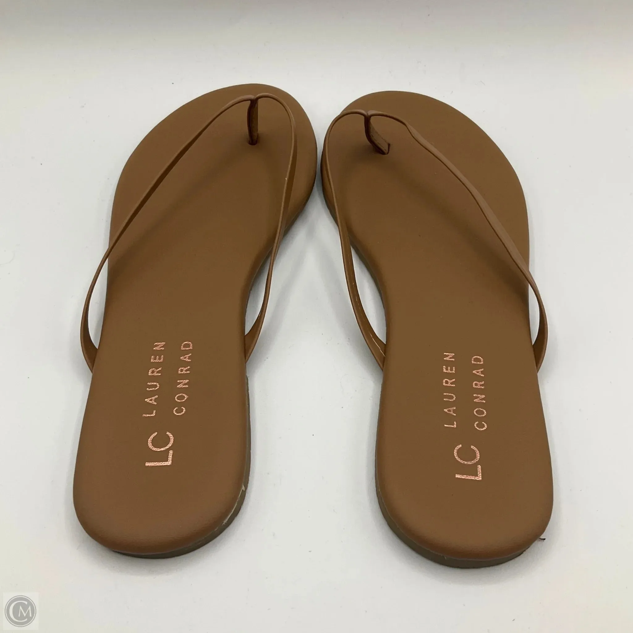 Sandals Flip Flops By Lc Lauren Conrad In Brown, Size: 8