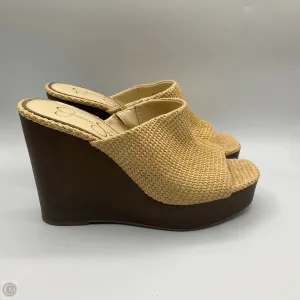 Shoes Heels Wedge By Jessica Simpson In Tan, Size: 9