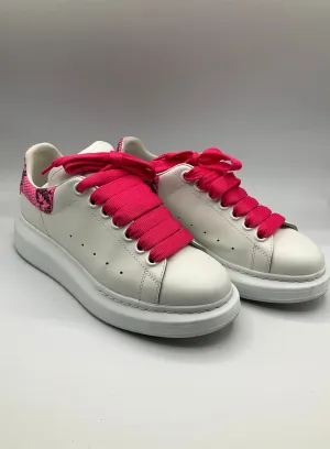 Shoes Luxury Designer By Alexander Mcqueen In Pink & White, Size: 7.5