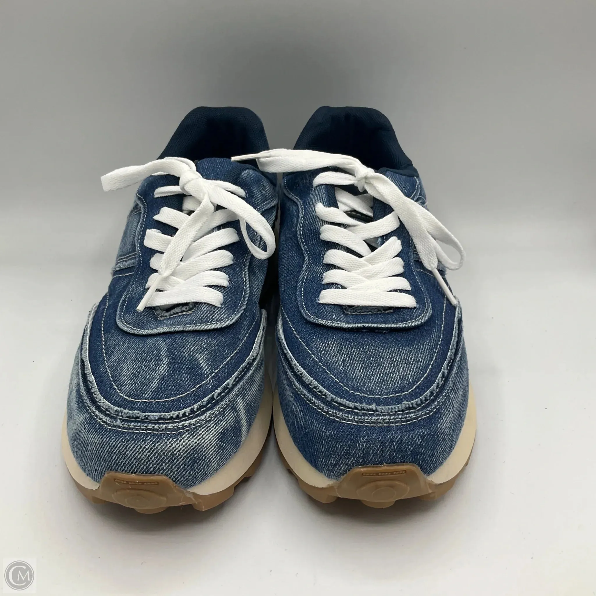 Shoes Sneakers By Fashion Nova In Blue Denim, Size: 8