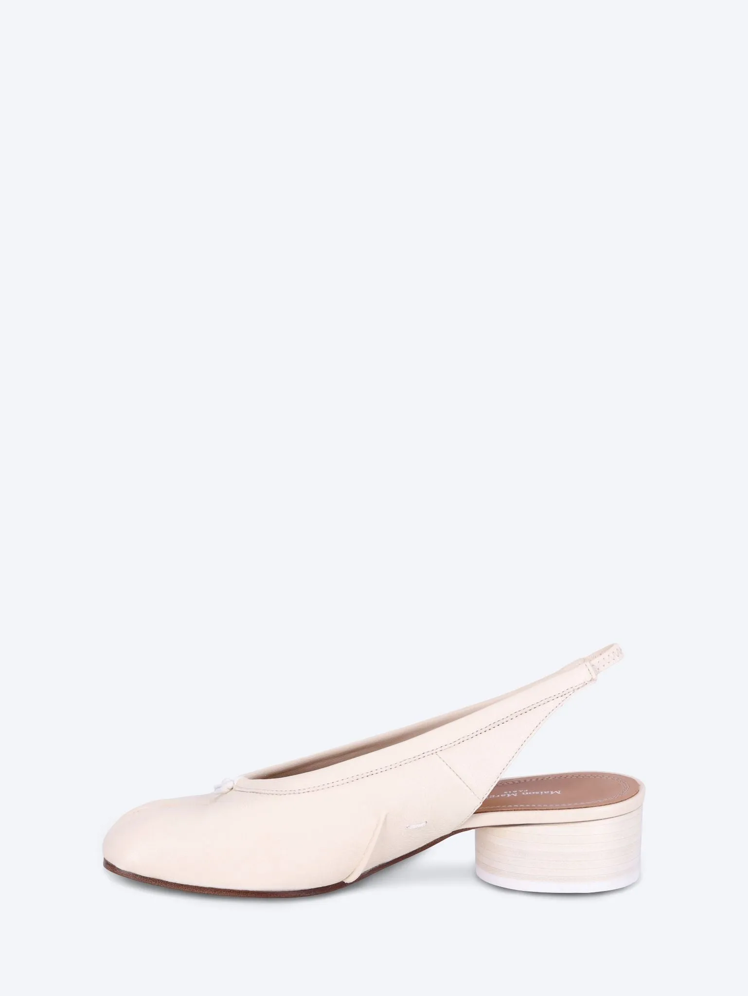 Tabi slingback leather ballerinas