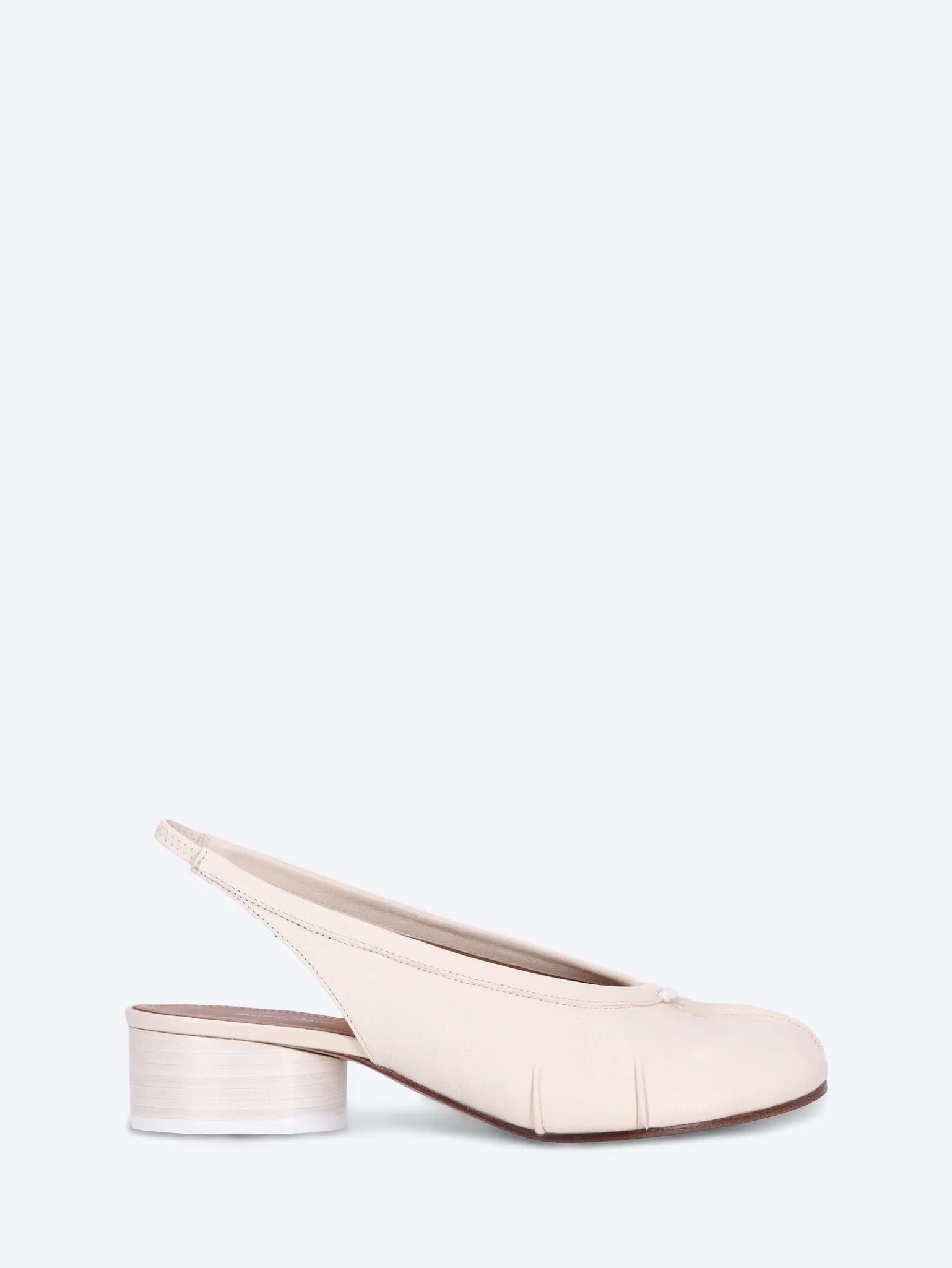 Tabi slingback leather ballerinas