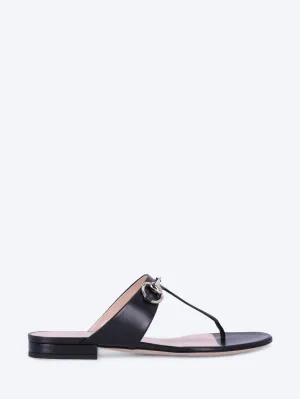 Women's thong sandal with horsebit